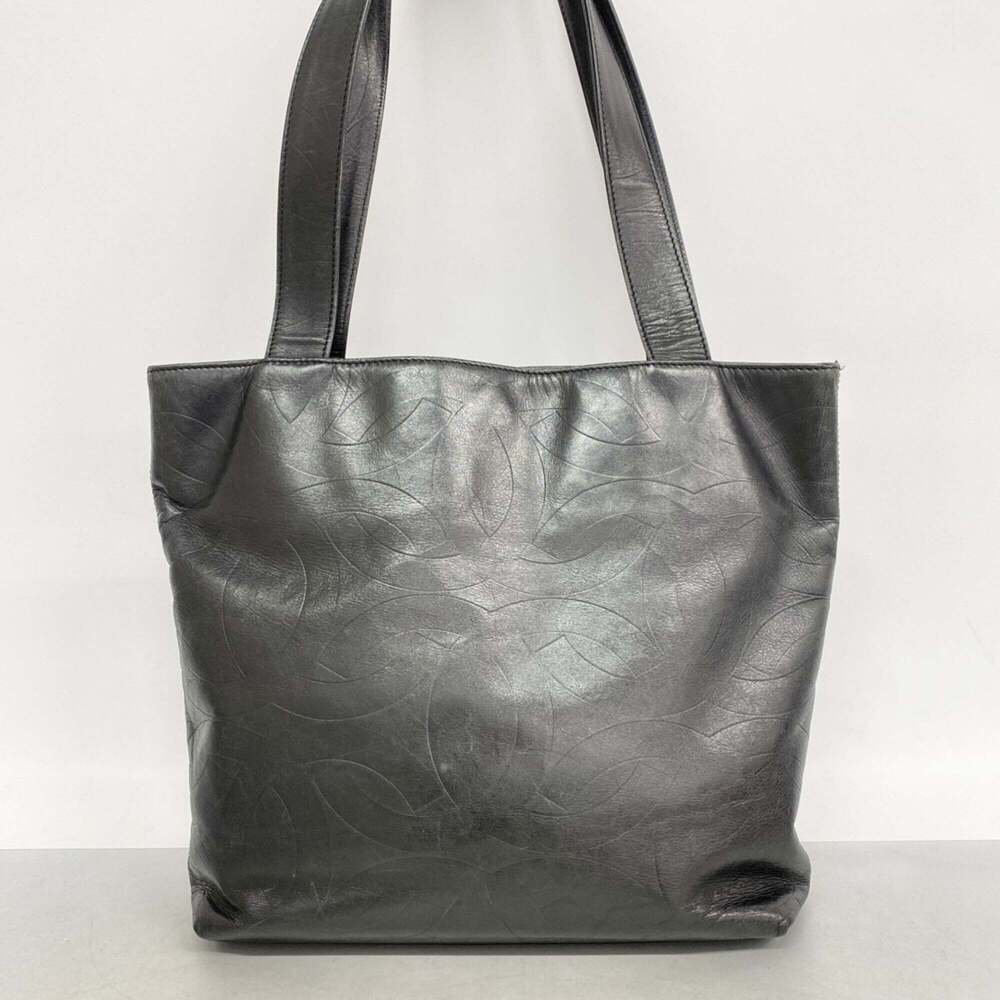 CHANEL Black Lambskin Leather Tote Bag - Picture 10 of 10